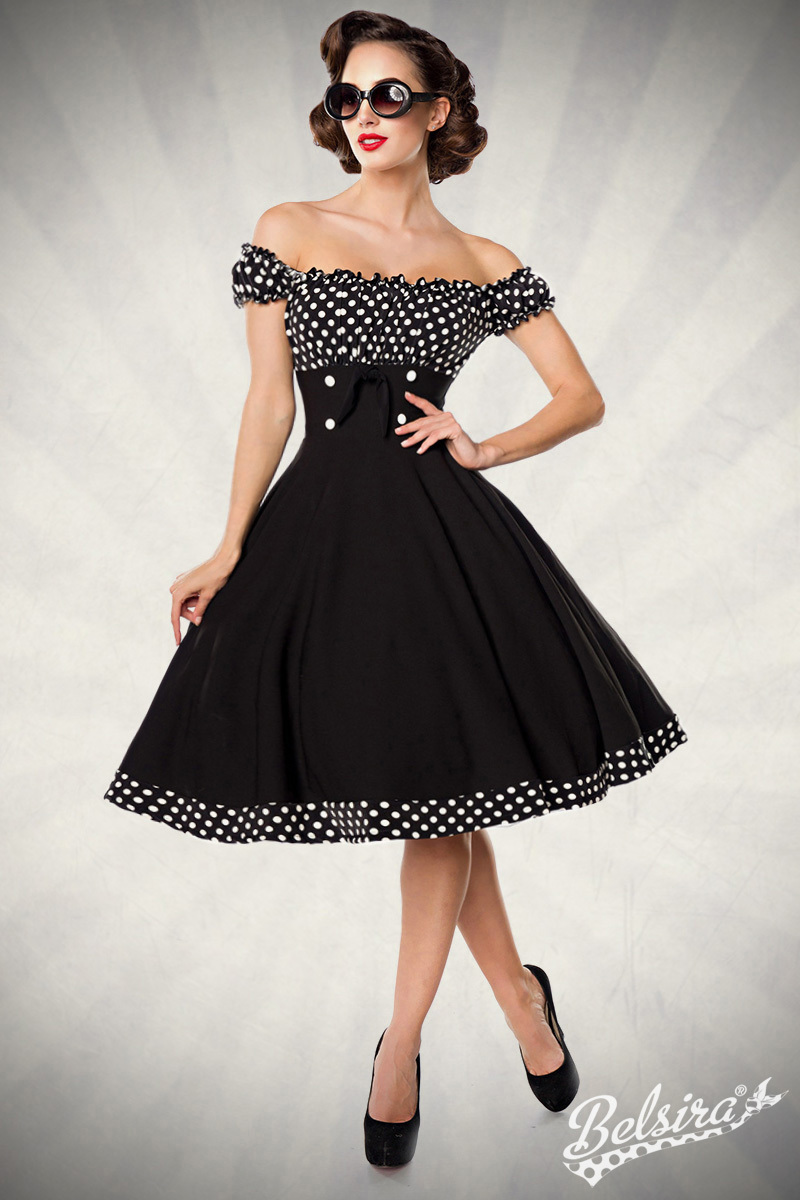 Schulterfreies Swing-Kleid von Belsira