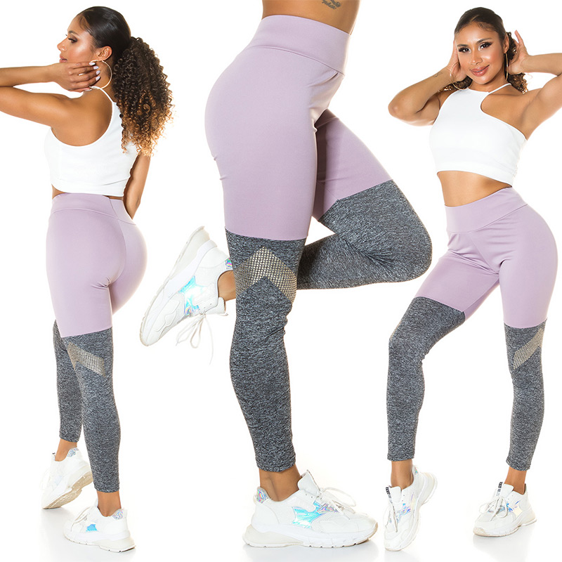 Workout High Waist Sport Leggings mit Overknee-Effekt