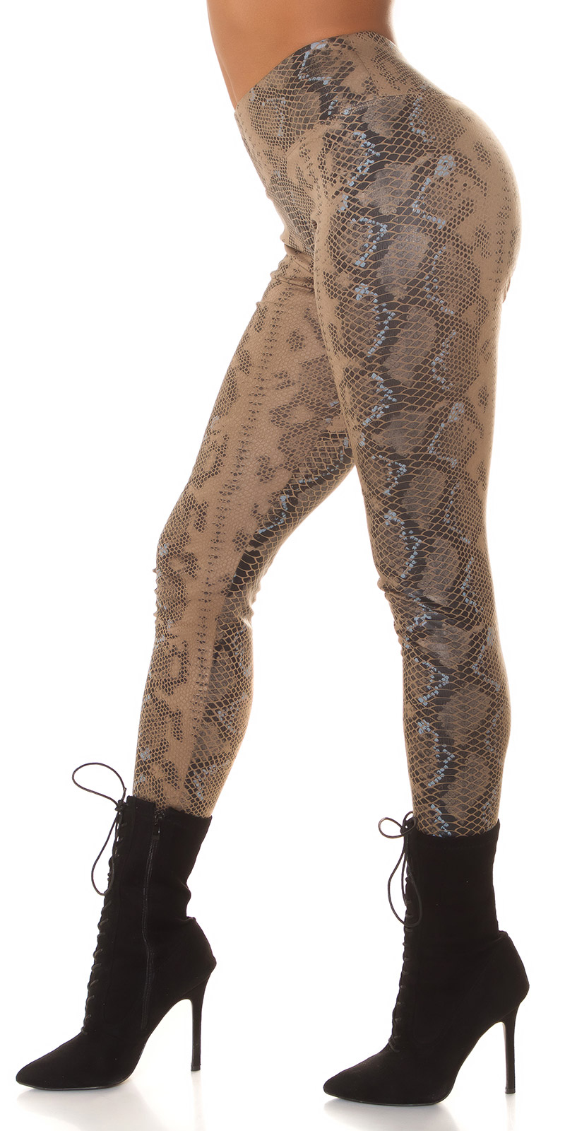 Snake Printed High Waist Leggings