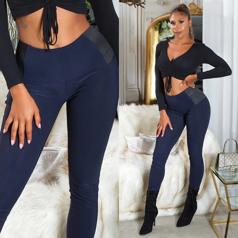 Business High Waist Leggings mit Stretch-Detail