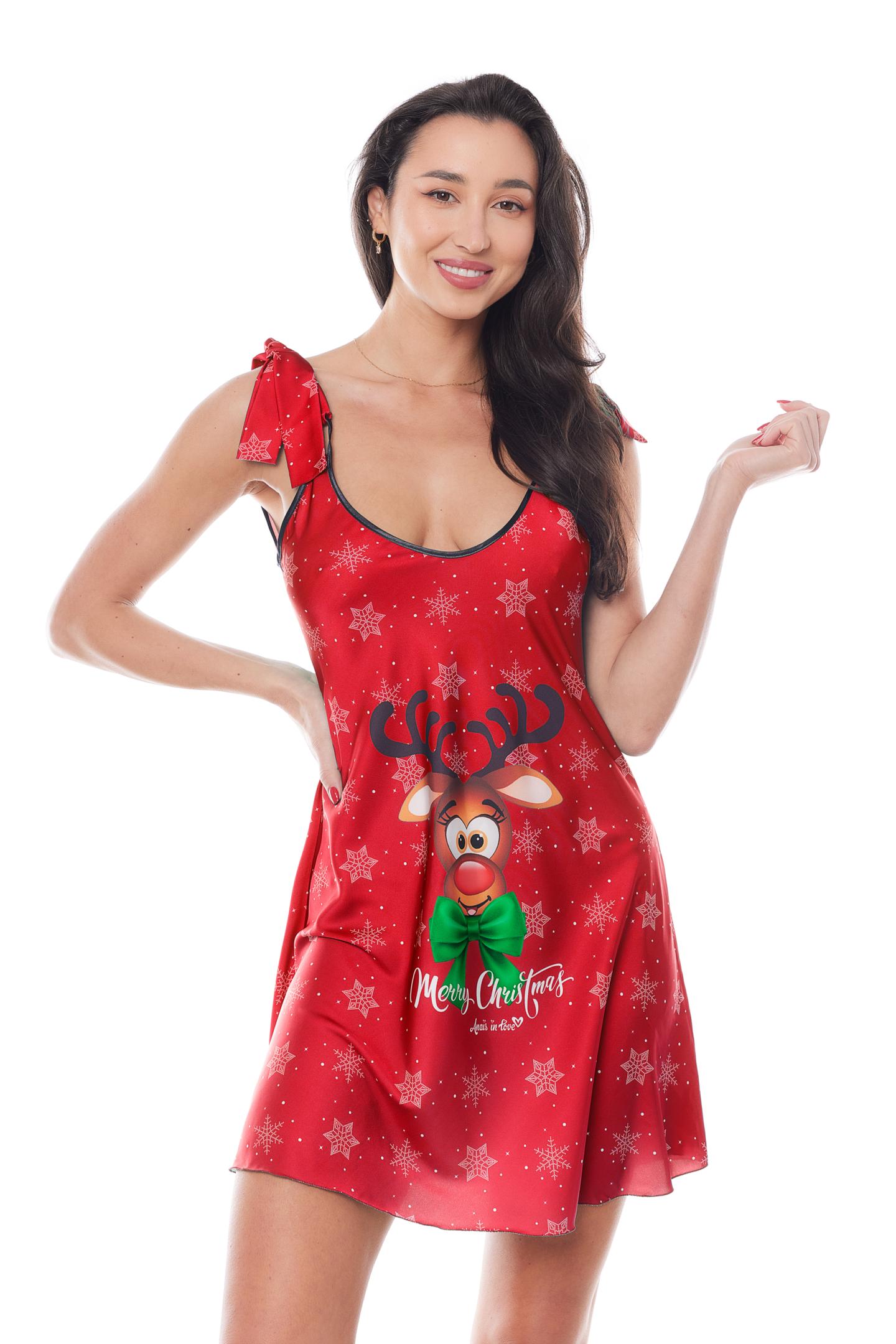 Glatte Weihnachts-Chemise mit Rentier von Anais Apparel