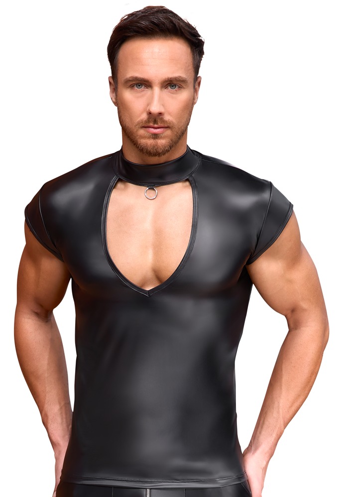 Herren Shirt von NEK Stylischer Shirt-Harness mit hochelastischen Gummibändern, Metallringen und Karabinerhaken für verf