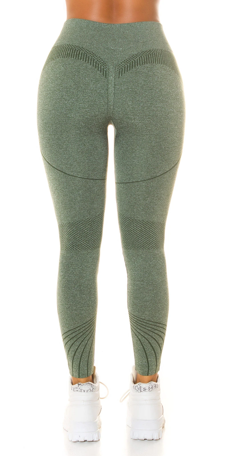 Sportliche Highwaist-Leggings mit Scrunch-Naht und stilvollem Linien-Muster für perfekten Komfort und Form