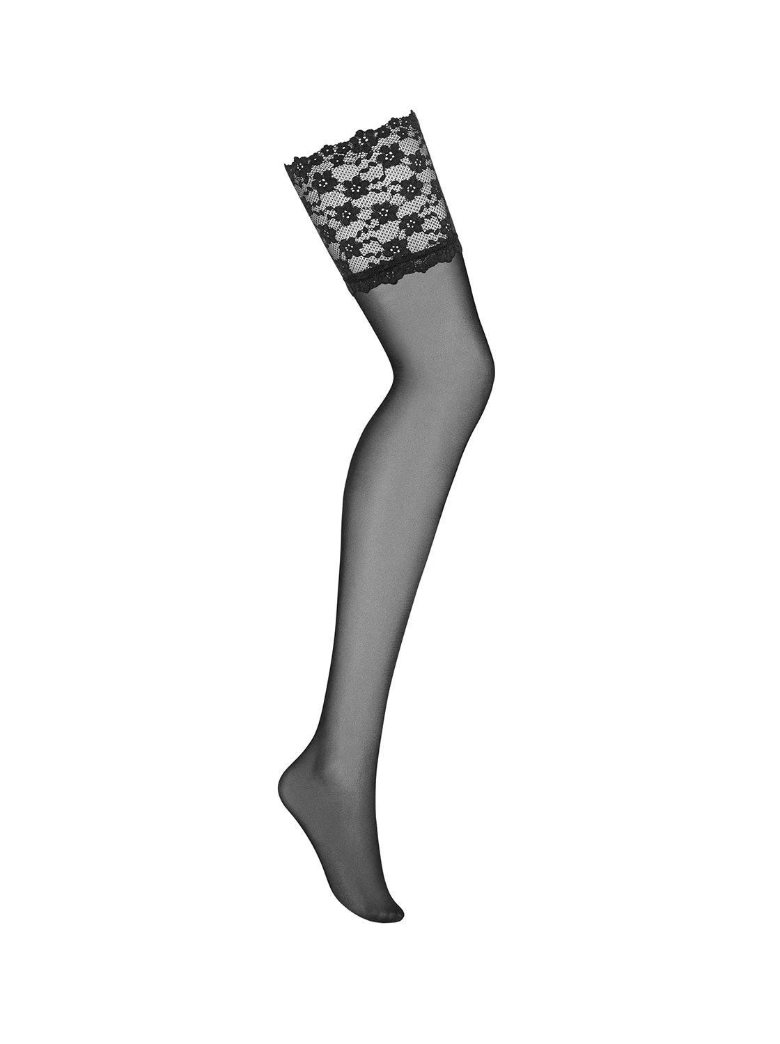 Stockings mit floraler Spitze von Obsessive