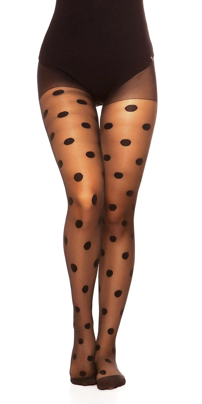 Strumpfhose Polkadots transparent