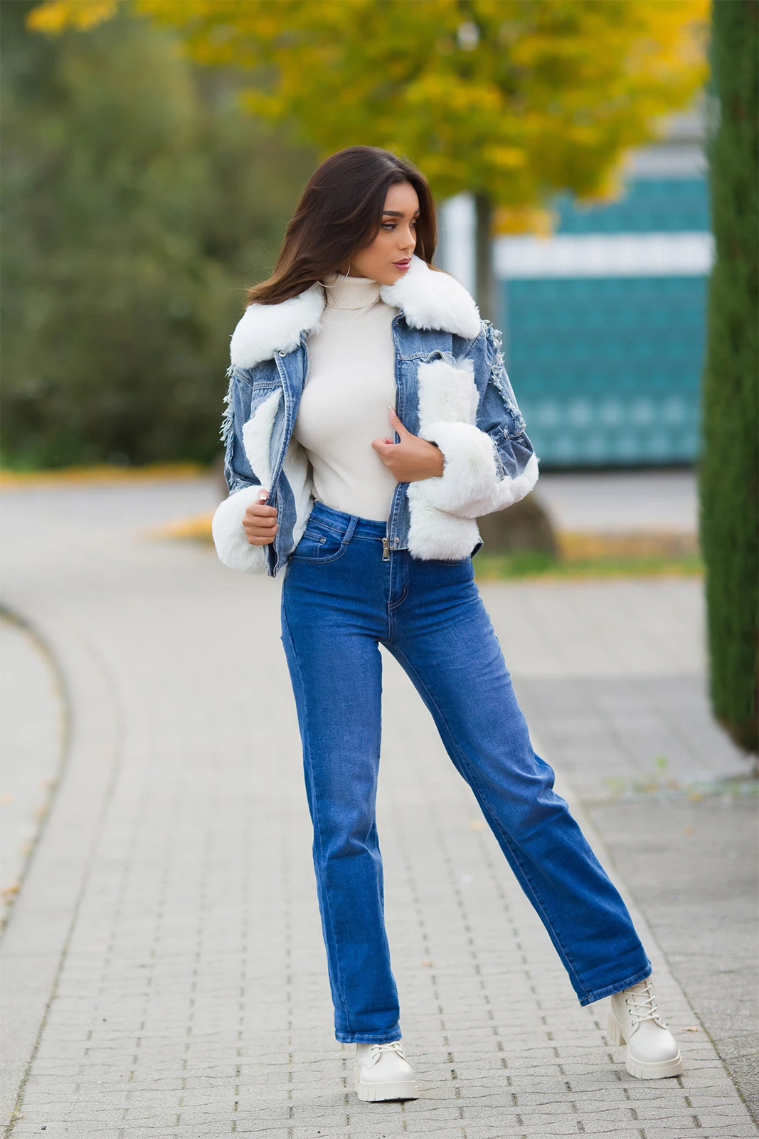 Casual Bootcut High Waist Jeans