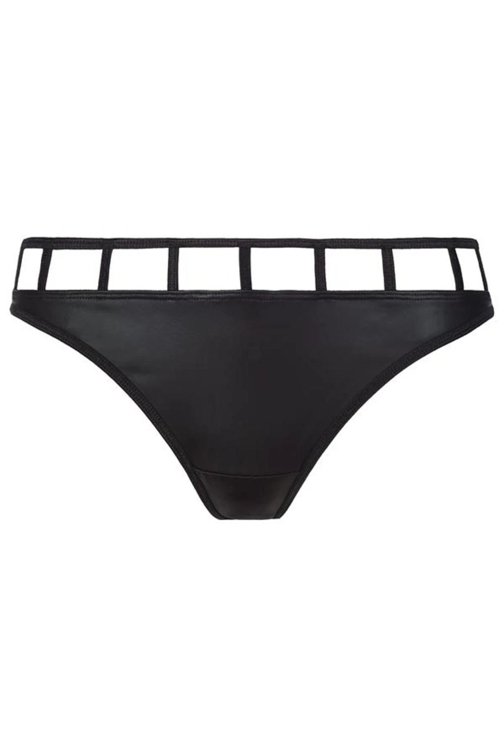 Axami Latex Look String Tanga in schwarz