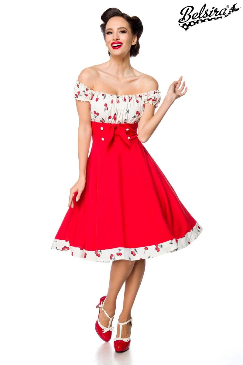 Schulterfreies Swing-Kleid von Belsira