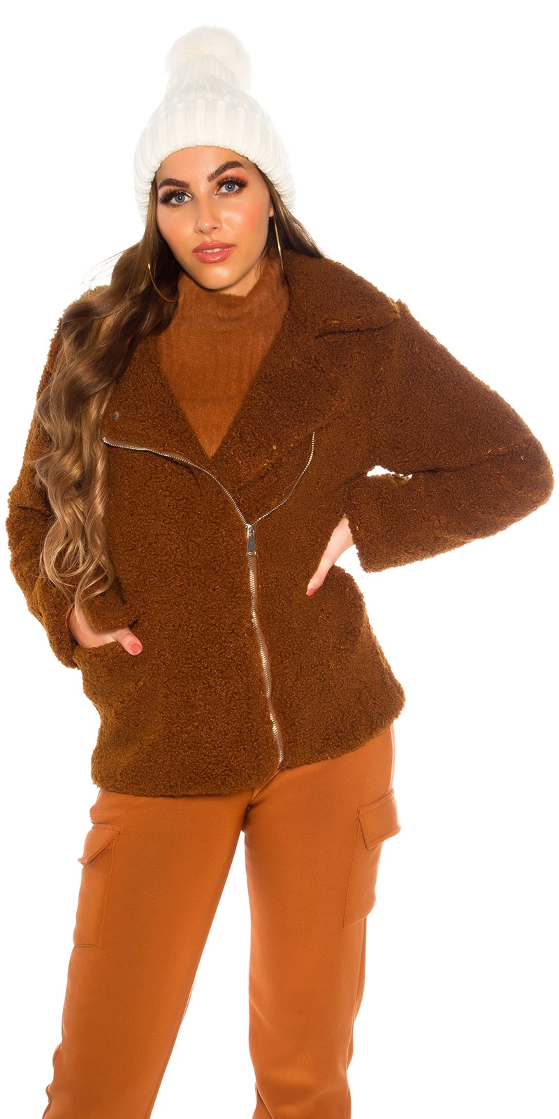 Teddy Kuschel Jacke mit Reverse