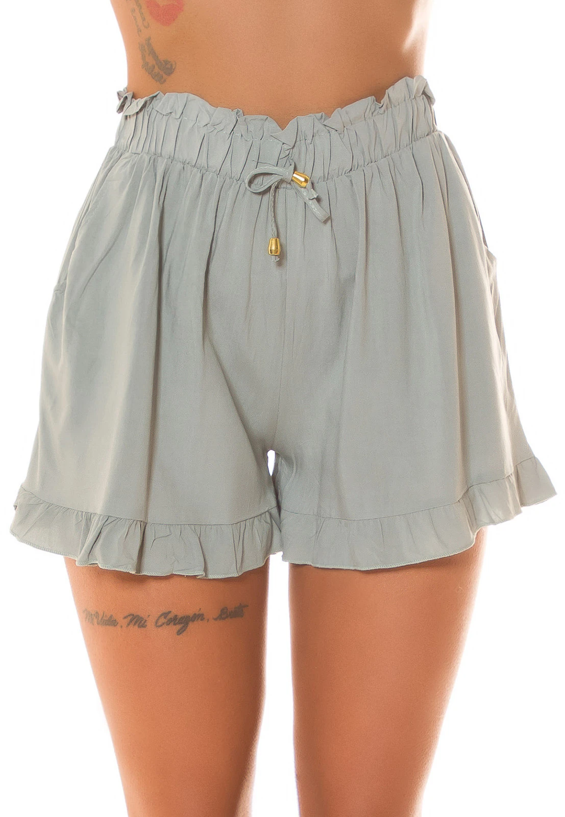 Sweet Sommer Shorts mit hoher Taille und Rüschen