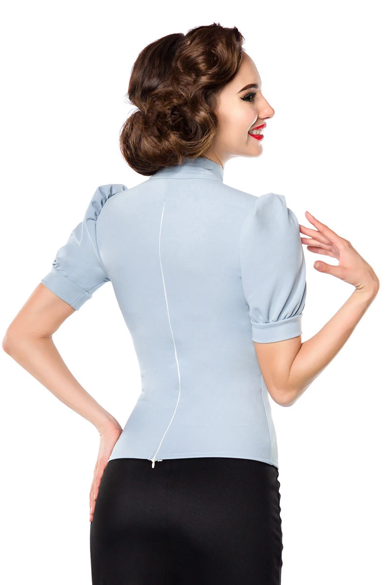 Retrobluse mit Puffärmel