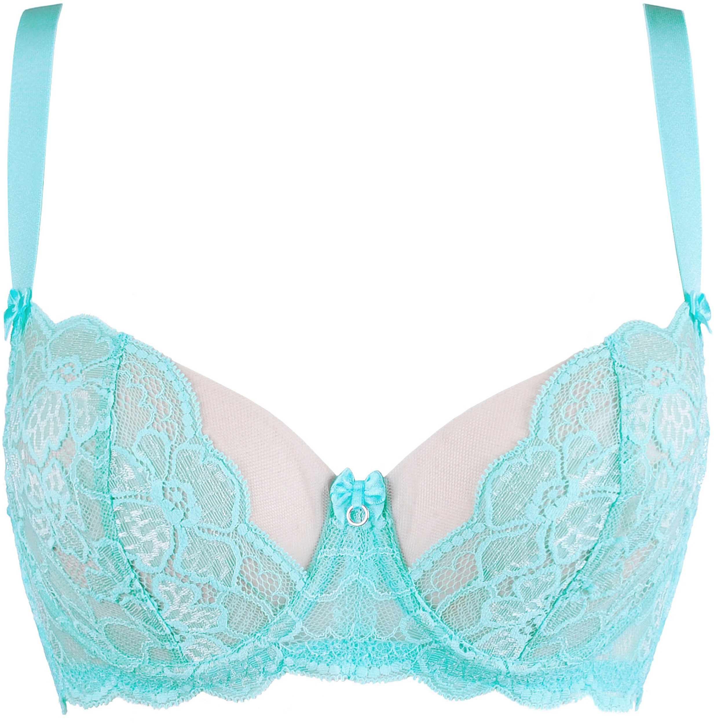 Axami Lingerie Bügel BH mit filigraner Spitze mit Blumenmotiv, transparentem Tüll