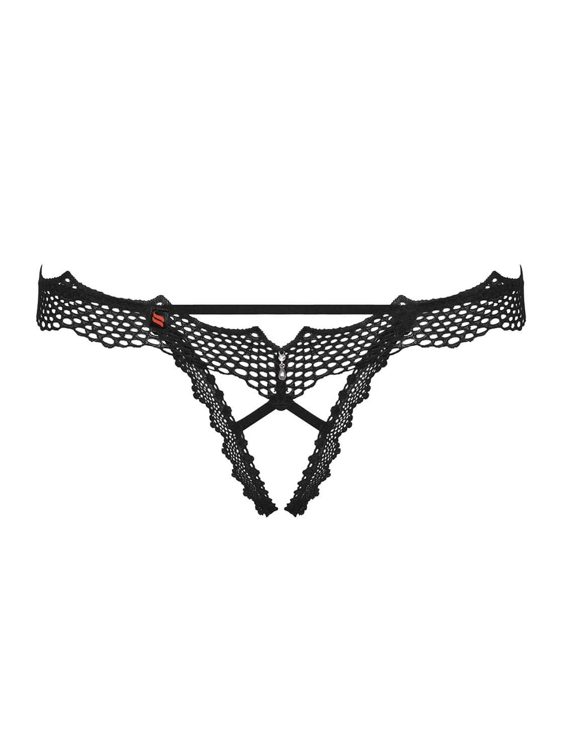 Crotchless Thong im Netz-Design