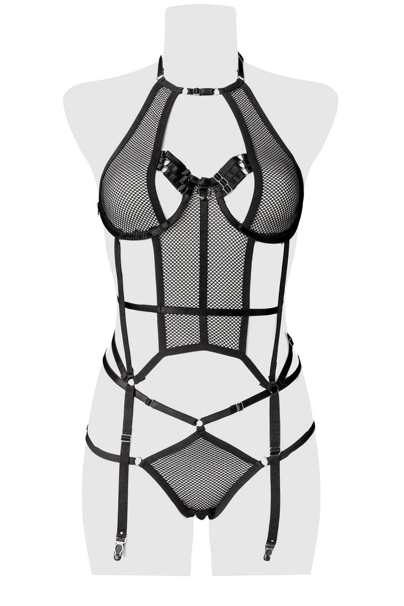 Erotik-Set von Grey Velvet aus transparentem Mesh