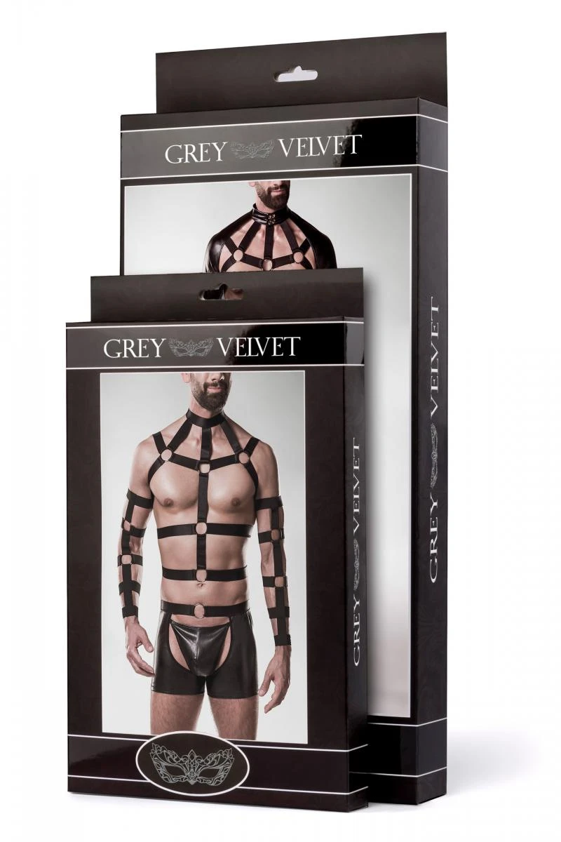 Herren Erotikset aus Lederimitat von Grey Velvet