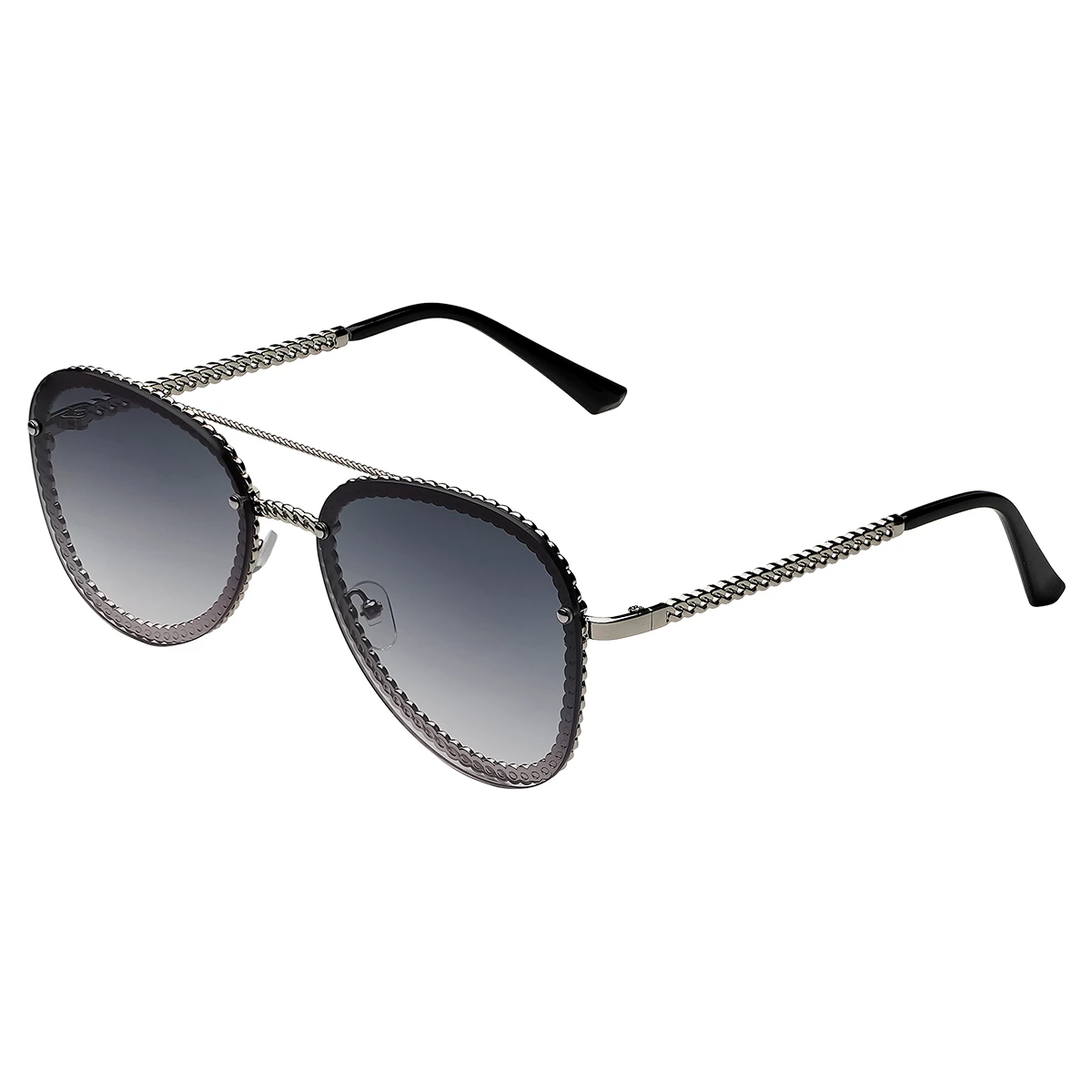 Basic Sonnenbrille mit Draht-Gestell und Farbverlauf