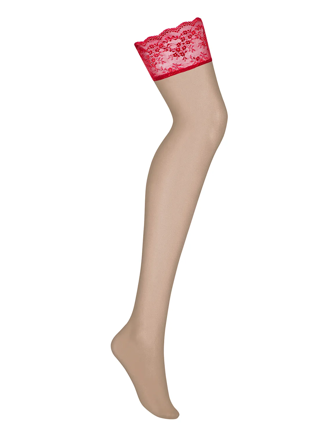 Stockings aus Spitze mit Blumenmotiv von Obsessive