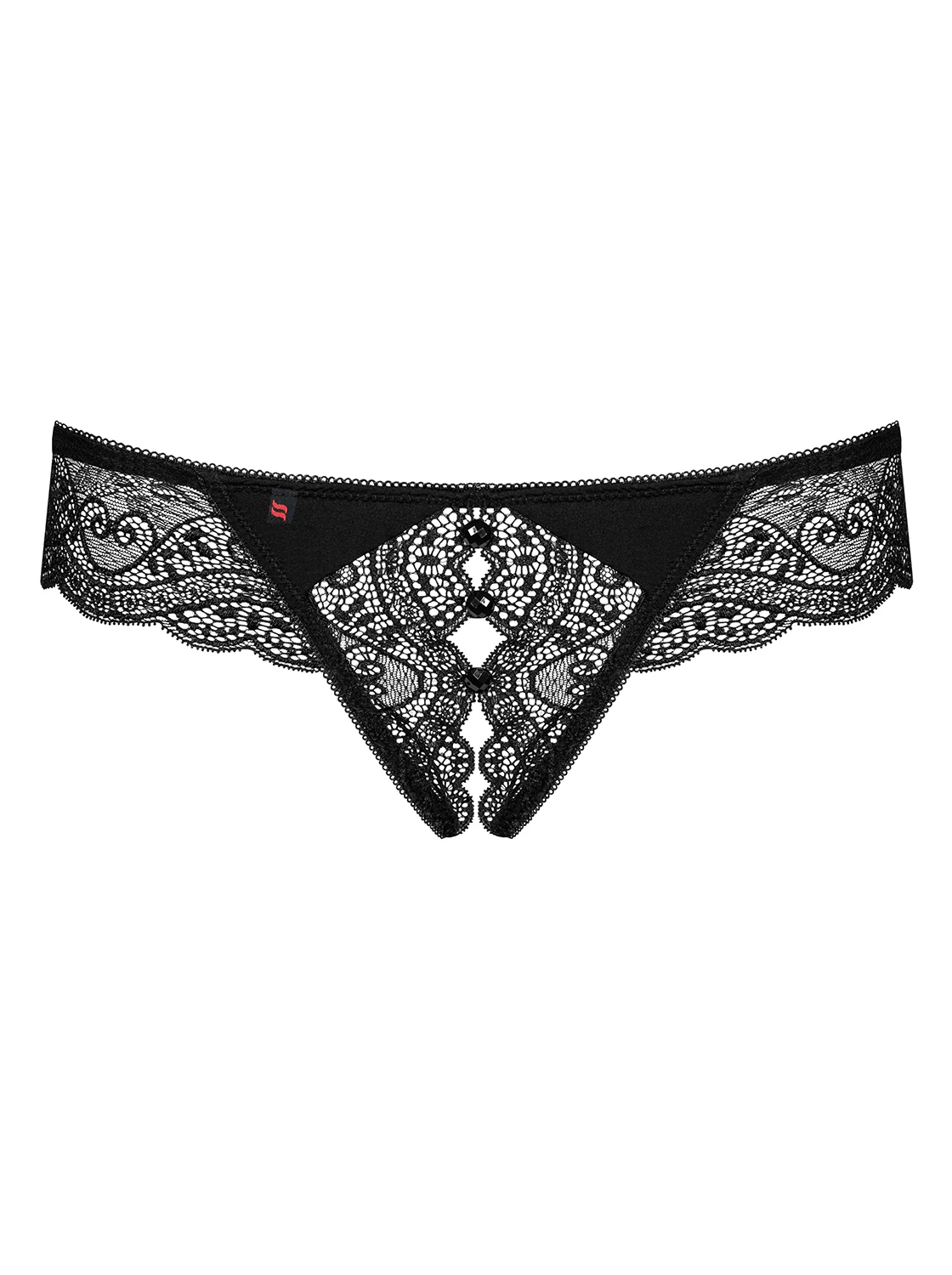 Crotchless Thong mit Spitze von Obsessive