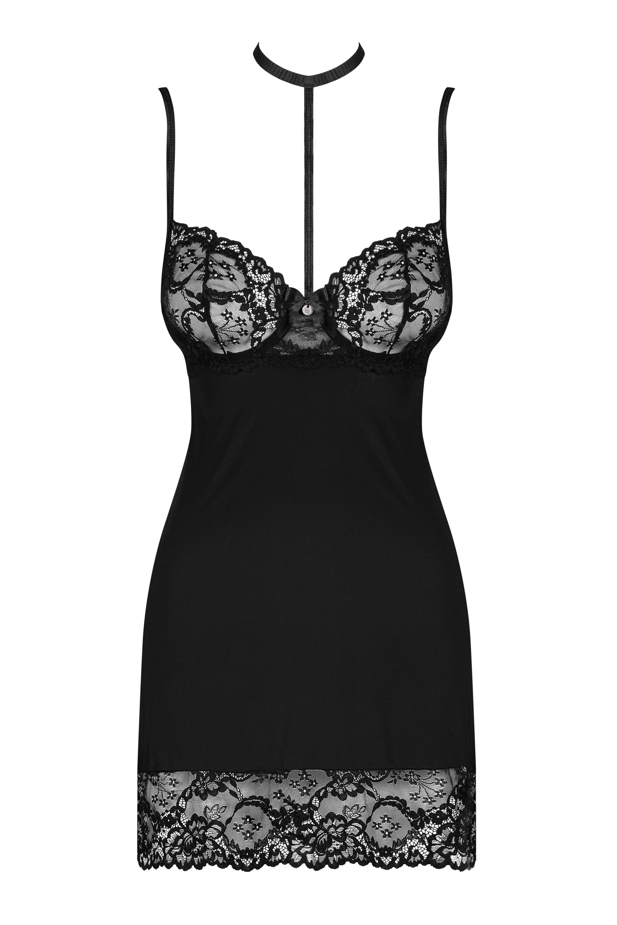 Feminine Chemise aus durchscheinender Spitze