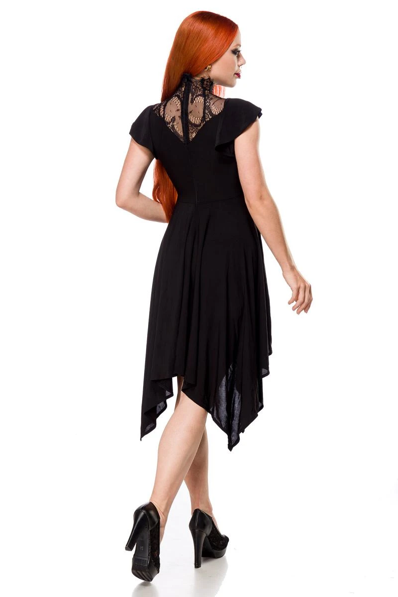 Gothic Kleid mit Spitzeneinsatz