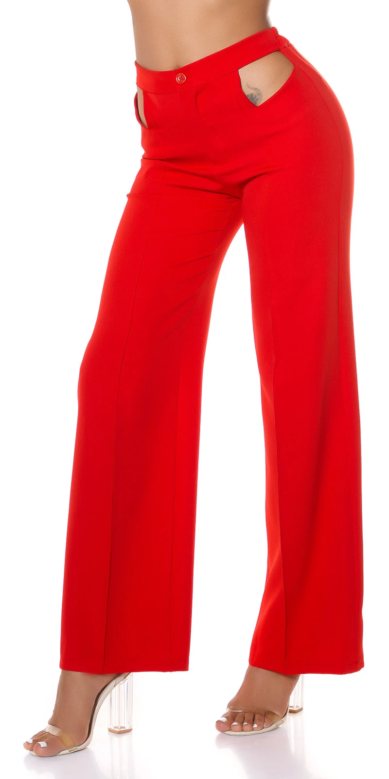 Business High Waist Marlene Hose mit sexy Hüft Cutout