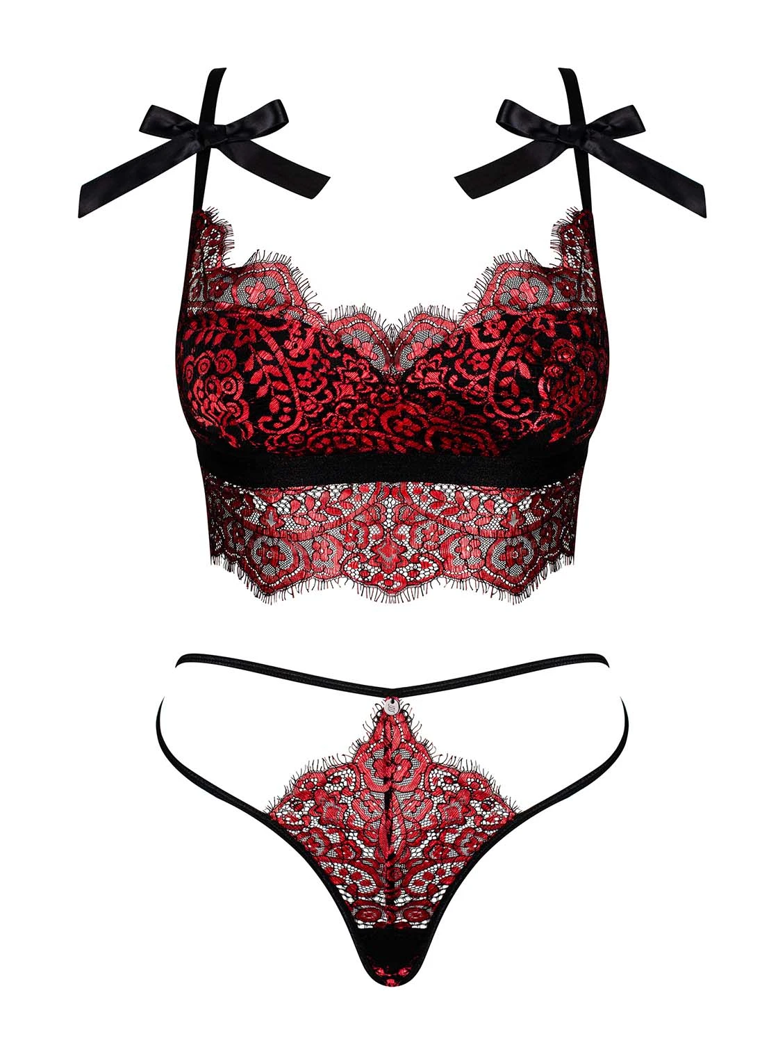 Dessous Set aus floraler Spitze