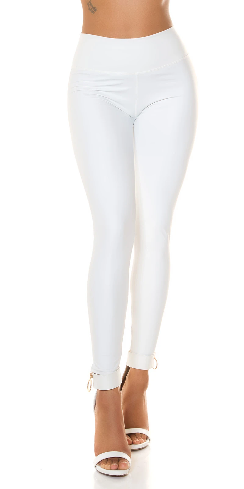 High Waist Lederimitat Leggings