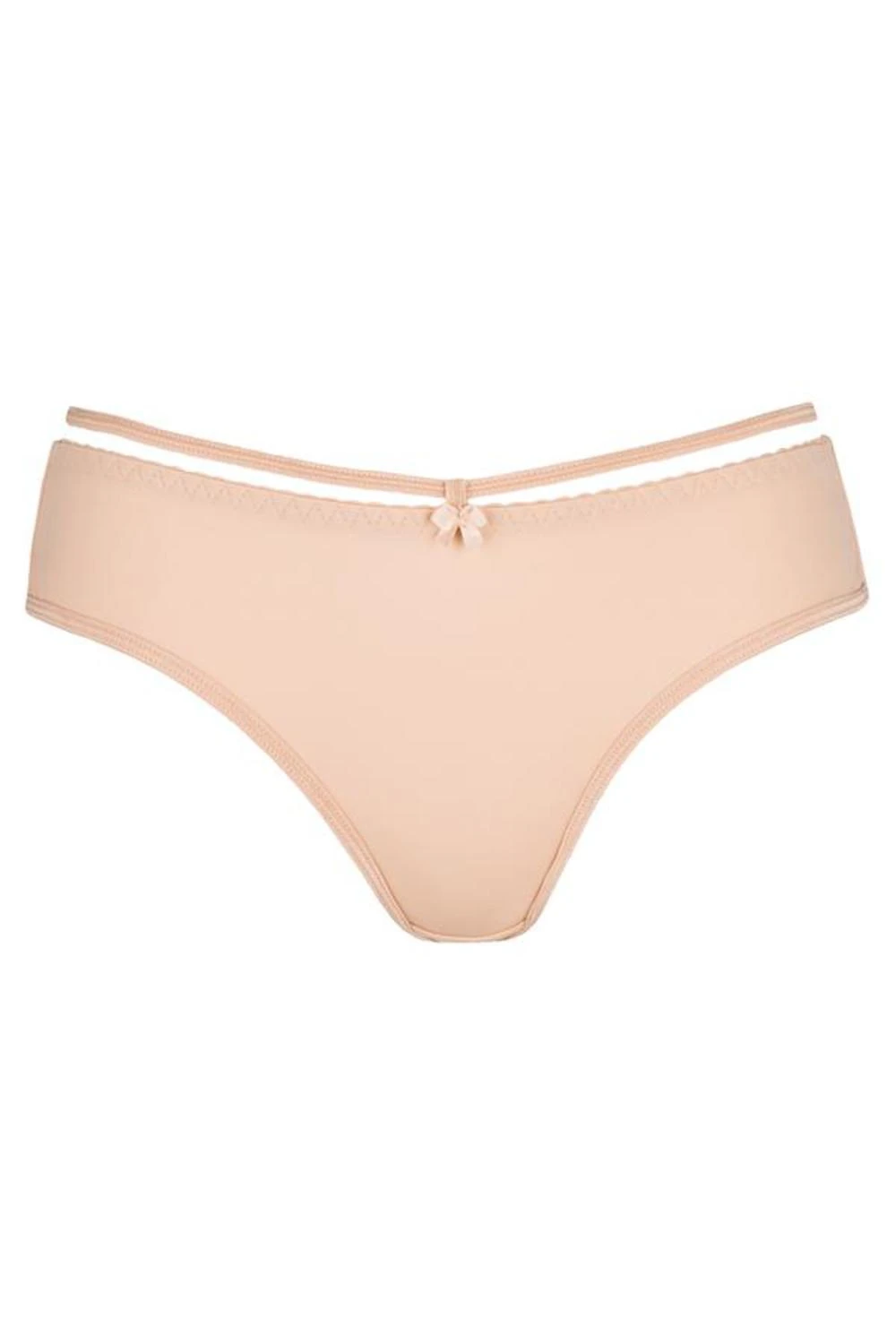 Axami Unifarbiger Mikrofaser Tanga in beige