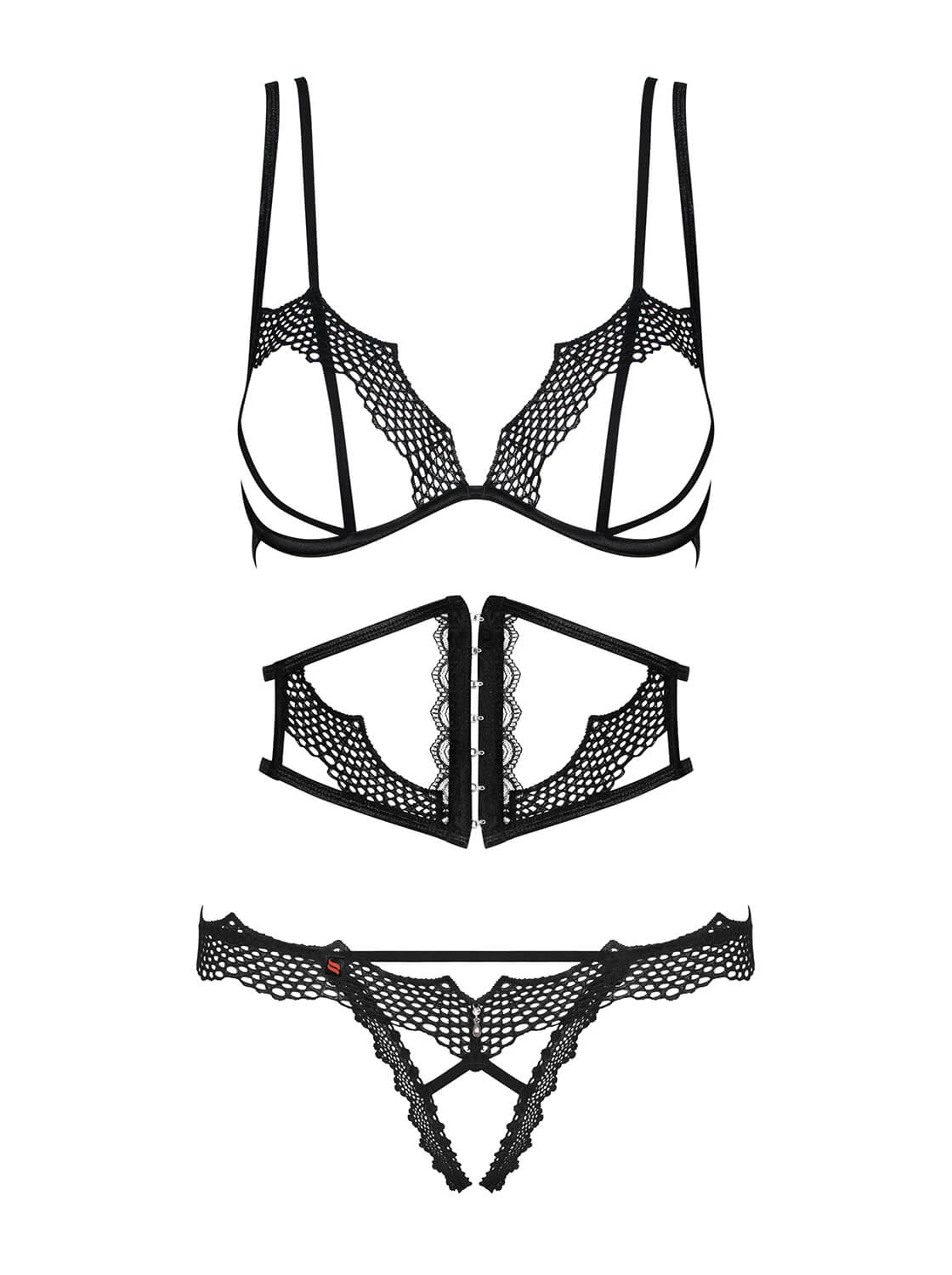 Dessous Set im Netz-Design