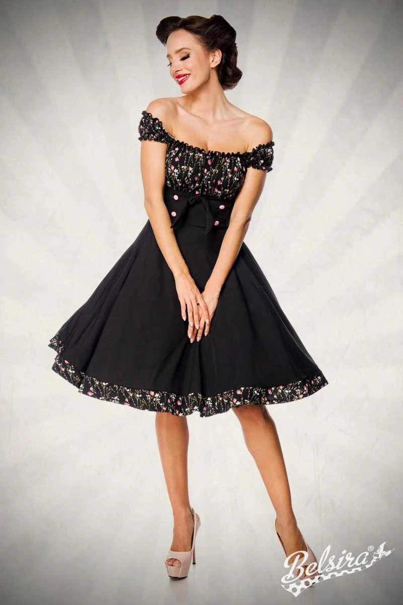 Schulterfreies Swing-Kleid von Belsira