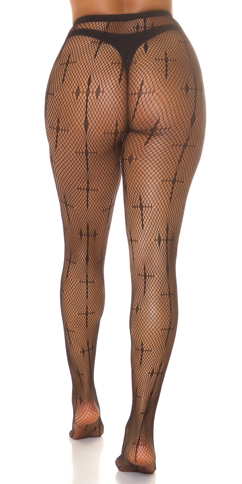 Netz-Strumpfhose mit Kreuz-Muster, modisches Highlight für deinen einzigartigen Look