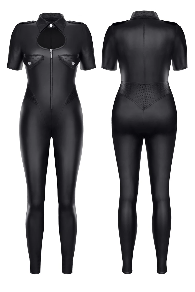 Schwarzer Jumpsuit TDMitsuko001 von Demoniq