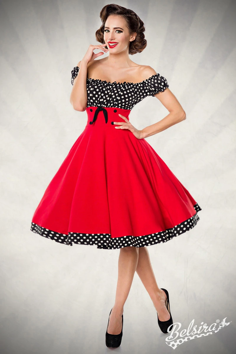 Schulterfreies Swing-Kleid von Belsira