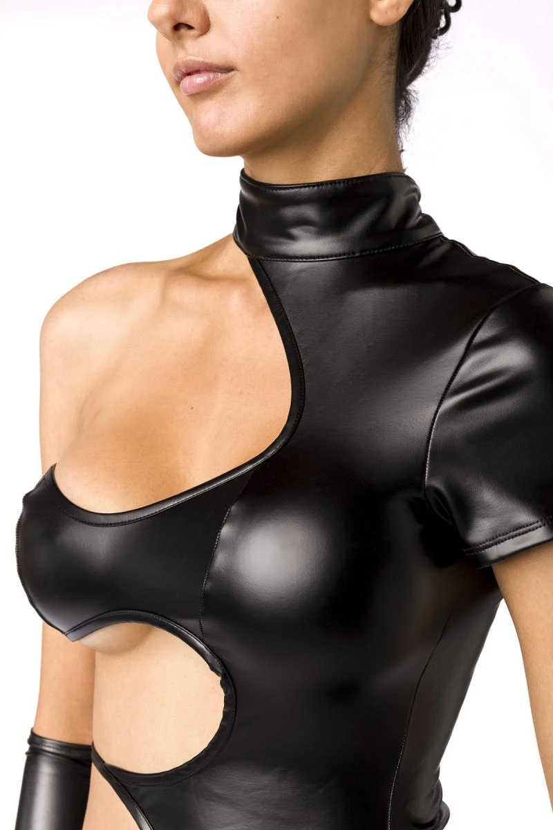 Cut out Minikleid in Wetlook-Optik von Grey Velvet