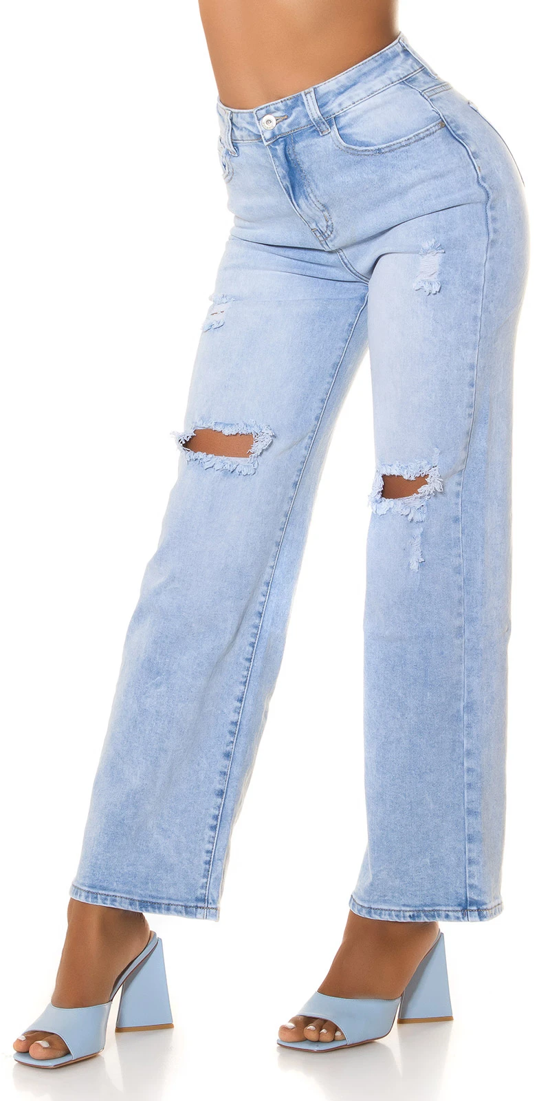 High Waist Jeans mit Schlag