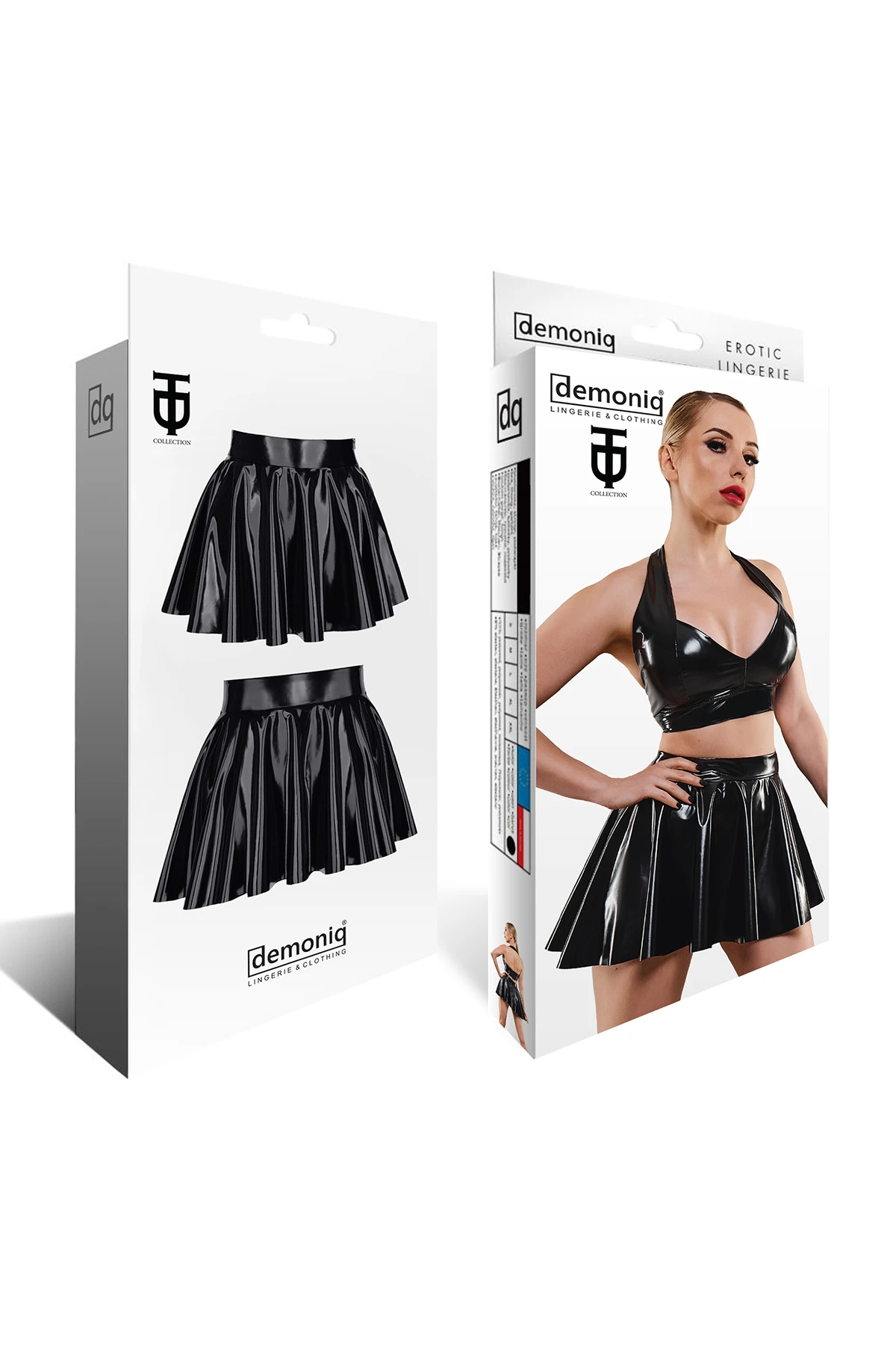 Kinky Outfit Minirock aus glänzendem Wetlook-Material mit seitlichem Reißverschluss, perfekt kombinierbar für aufregende Looks! TDMaren001