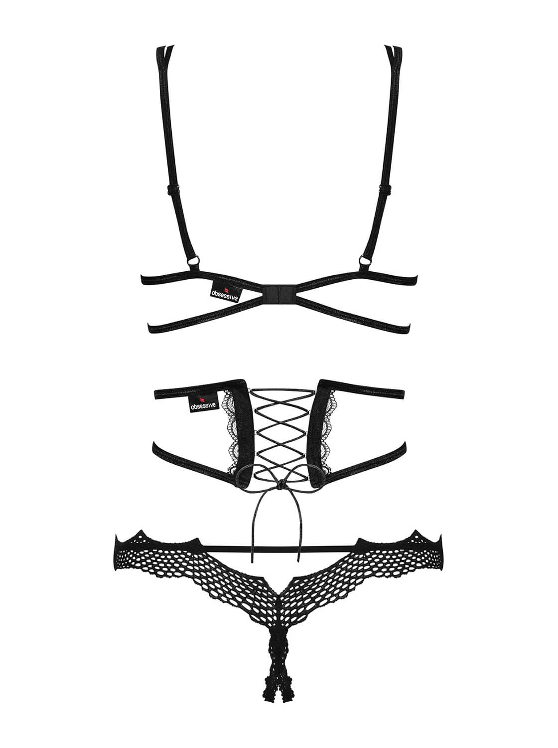 Dessous Set im Netz-Design