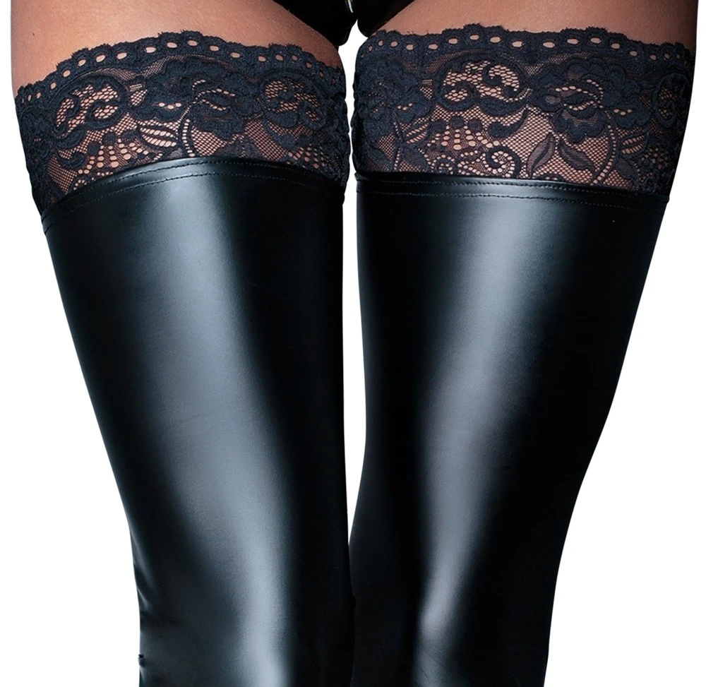 Stulpen Overknees Spitzenabschluss Elastischer Mattlook Sexy Lingerie von Noir Handmande