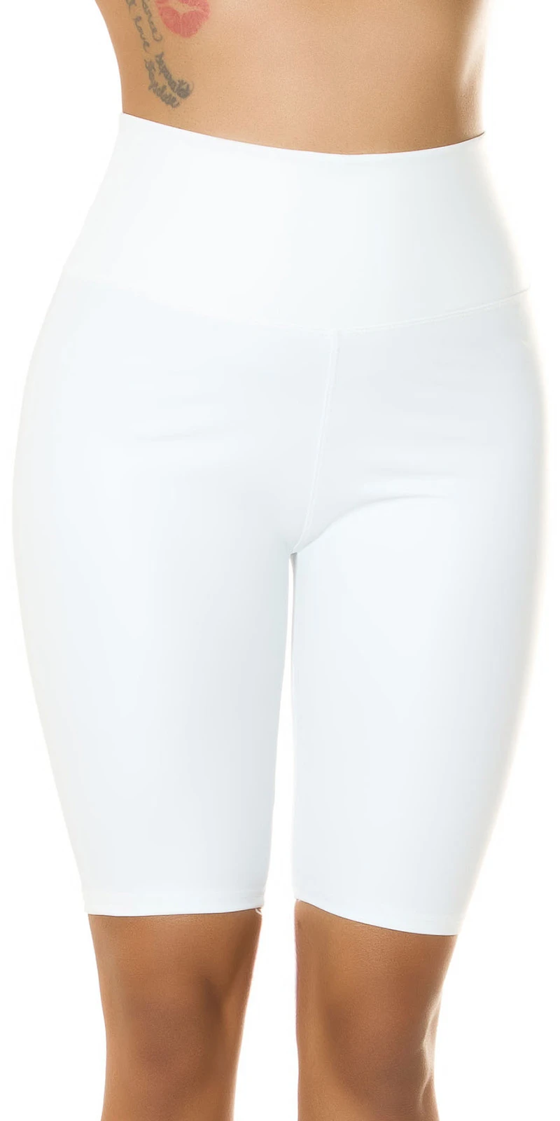 Leder Look High Waist Bermuda Leggings