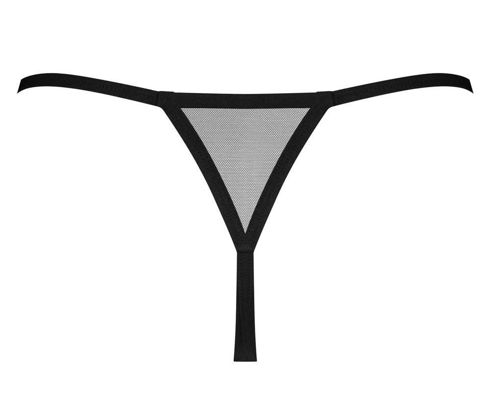 Transparenter Riostring, Mini-Slip, ouvert im Schritt, Reiz Unterwäsche, sexy Lingerie