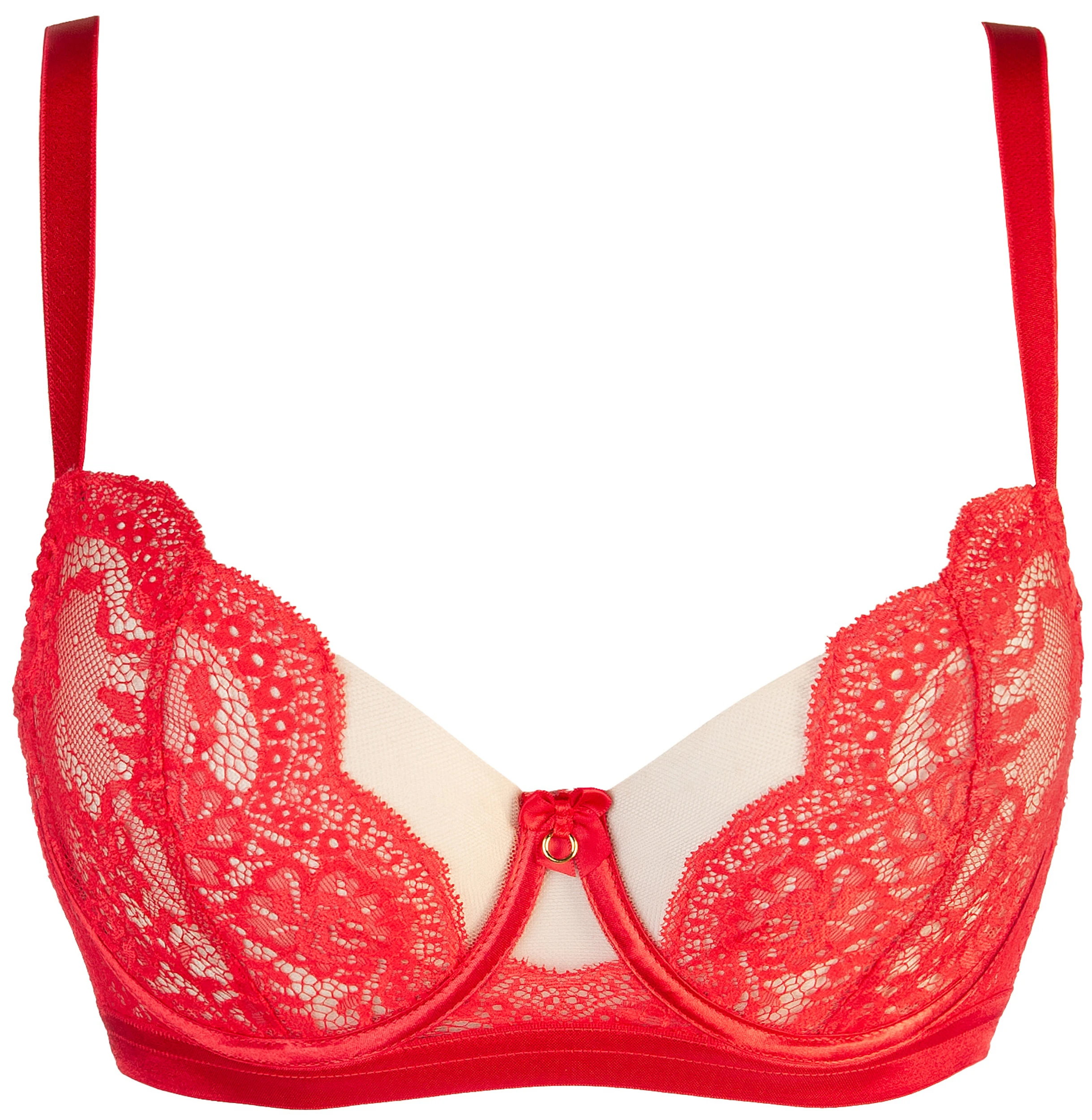 Axami Lingerie Bügel BH mit filigraner Spitze mit Blumenmotiv, transparentem Tüll