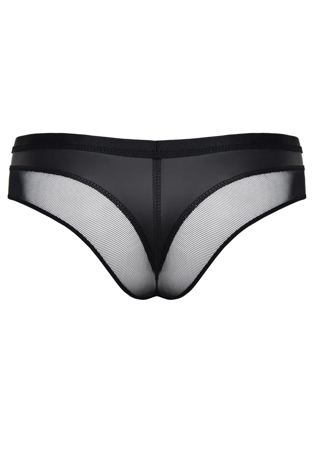 Herren Kombination aus Slip und Tanga mit Wettlook mit Reißverschluss RMArturo001 schwarz