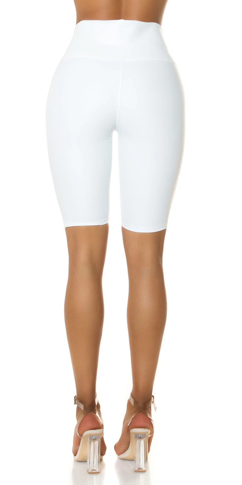 Leder Look High Waist Bermuda Leggings