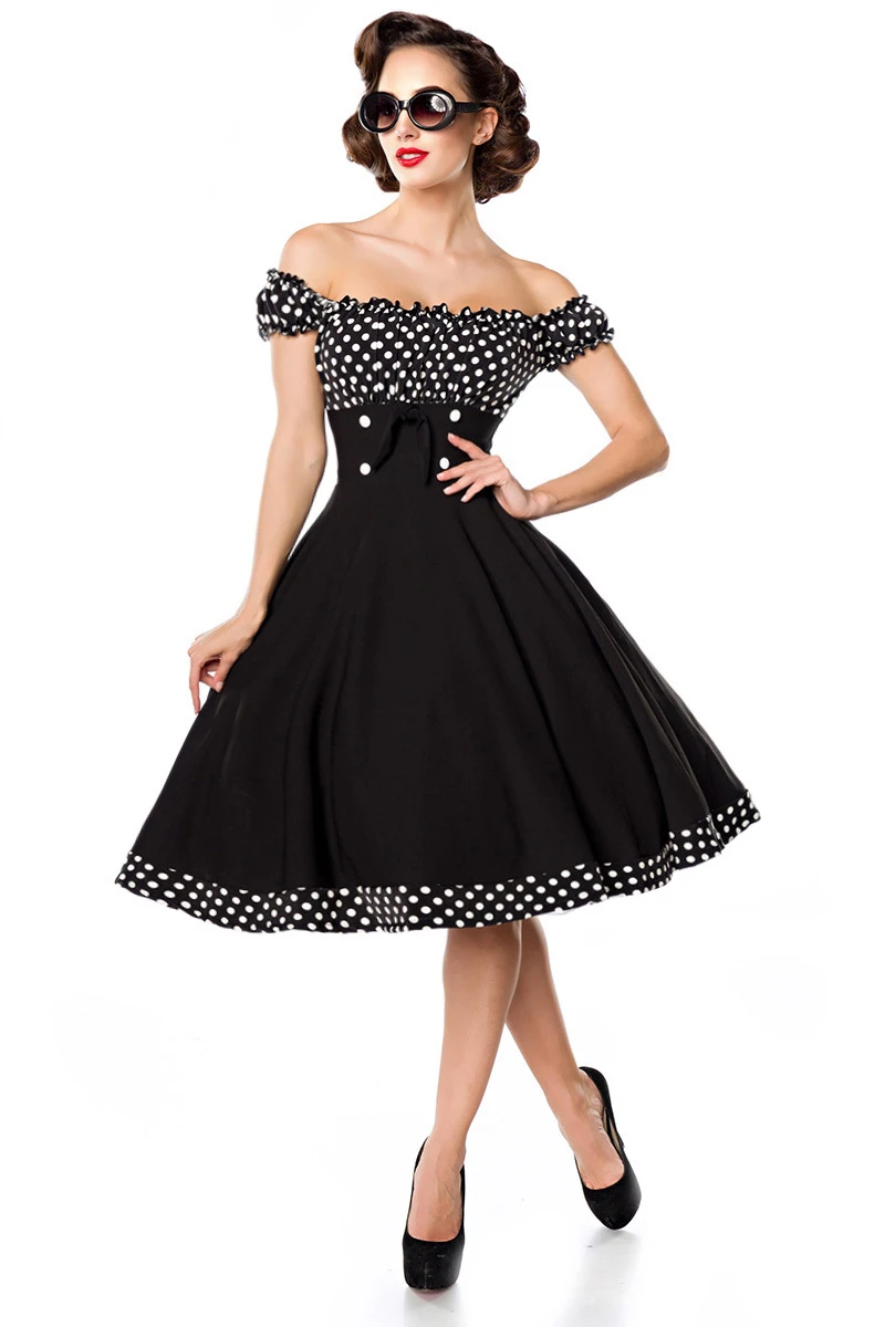 Schulterfreies Swing-Kleid von Belsira