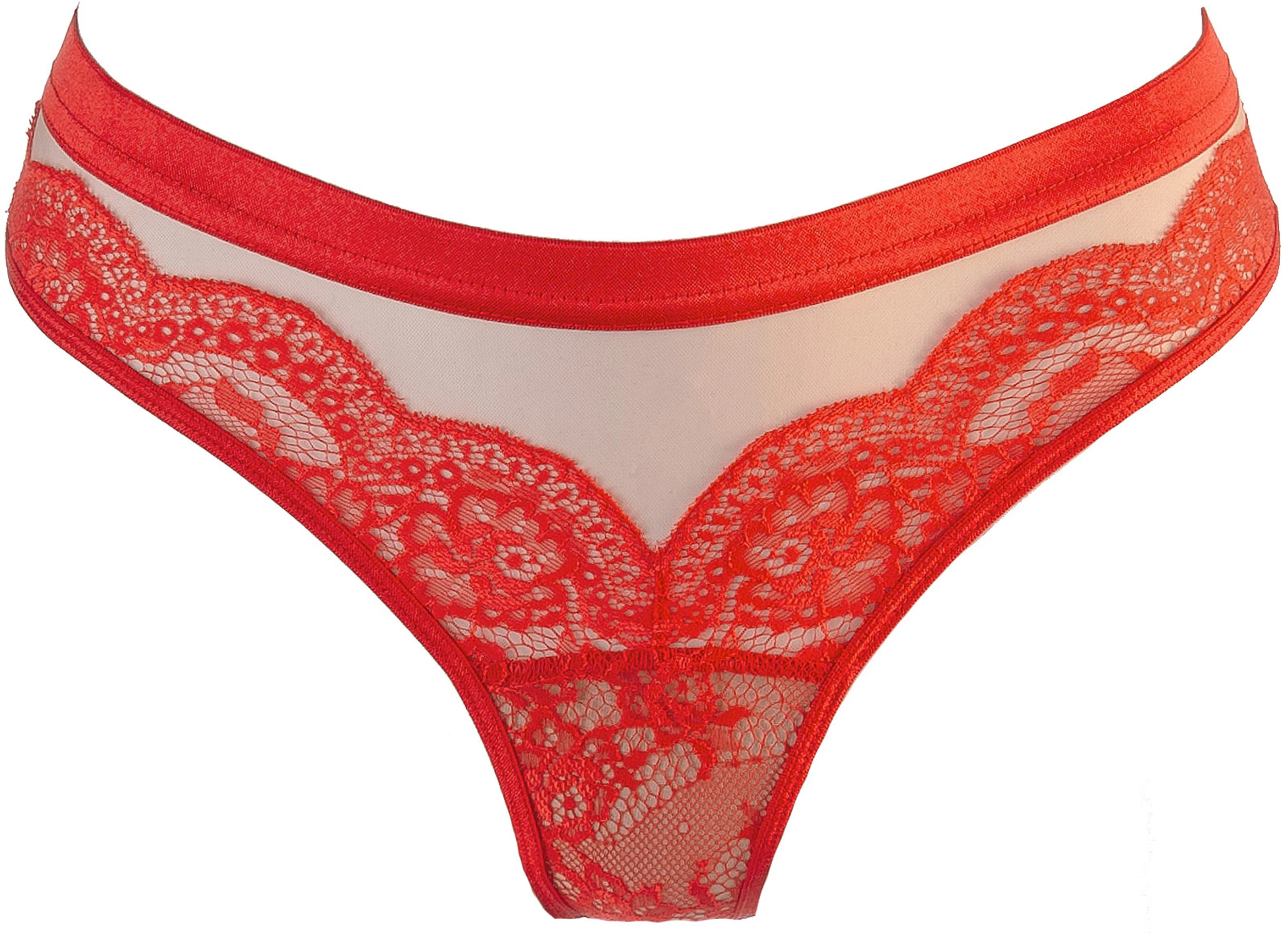 Axami Lingerie Slip mit filigraner Spitze mit transparentem Tüll, Blumenmotiv