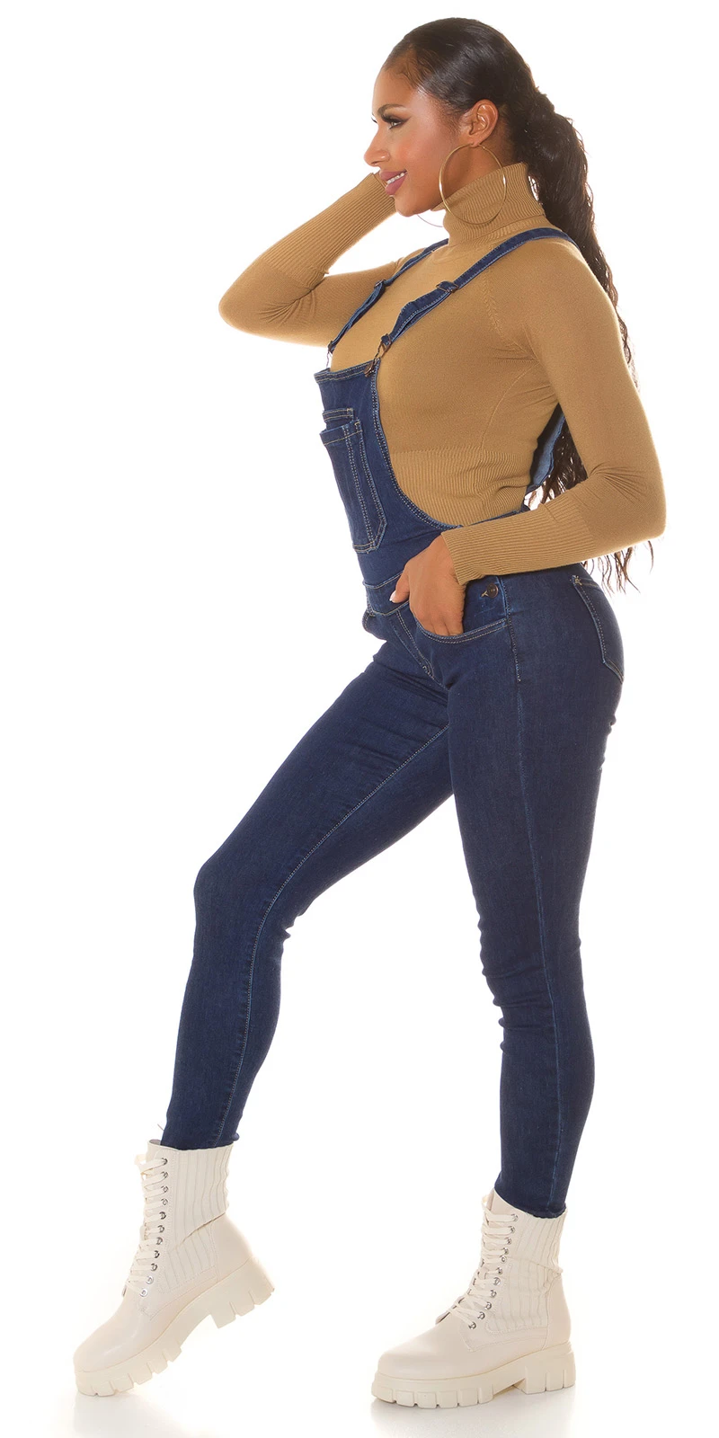 Dark Denim Jeans Latzhose