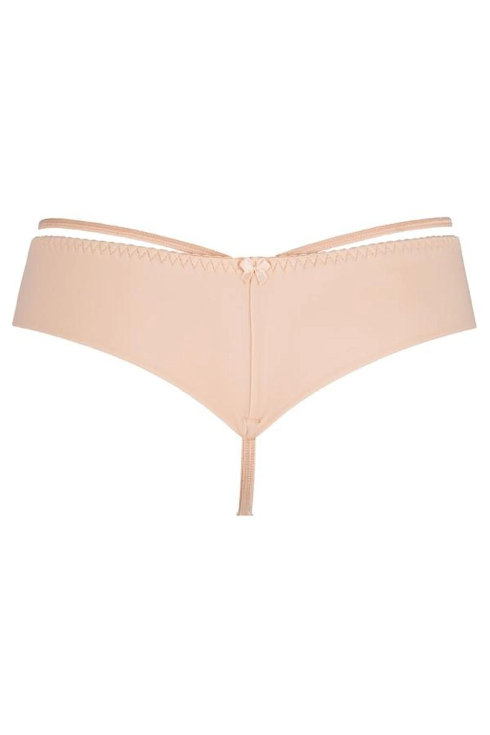 Axami Unifarbiger Mikrofaser Tanga in beige