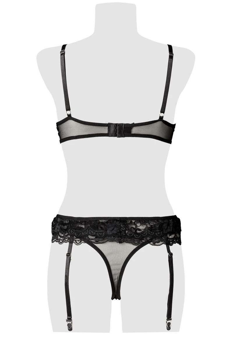 Dessous-Set Frauen Wäsche-Set schwarz Dessous, Gothic