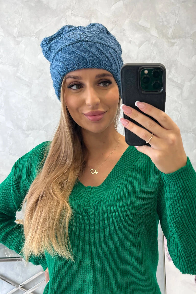 Basic Damen Winter Strickmütze Wollmütze Beanie