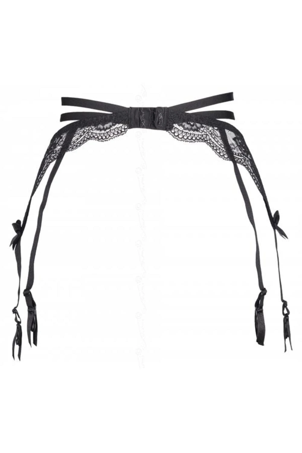 Axami Schwarzer Pfiffiger Garter Belt mit Bändern